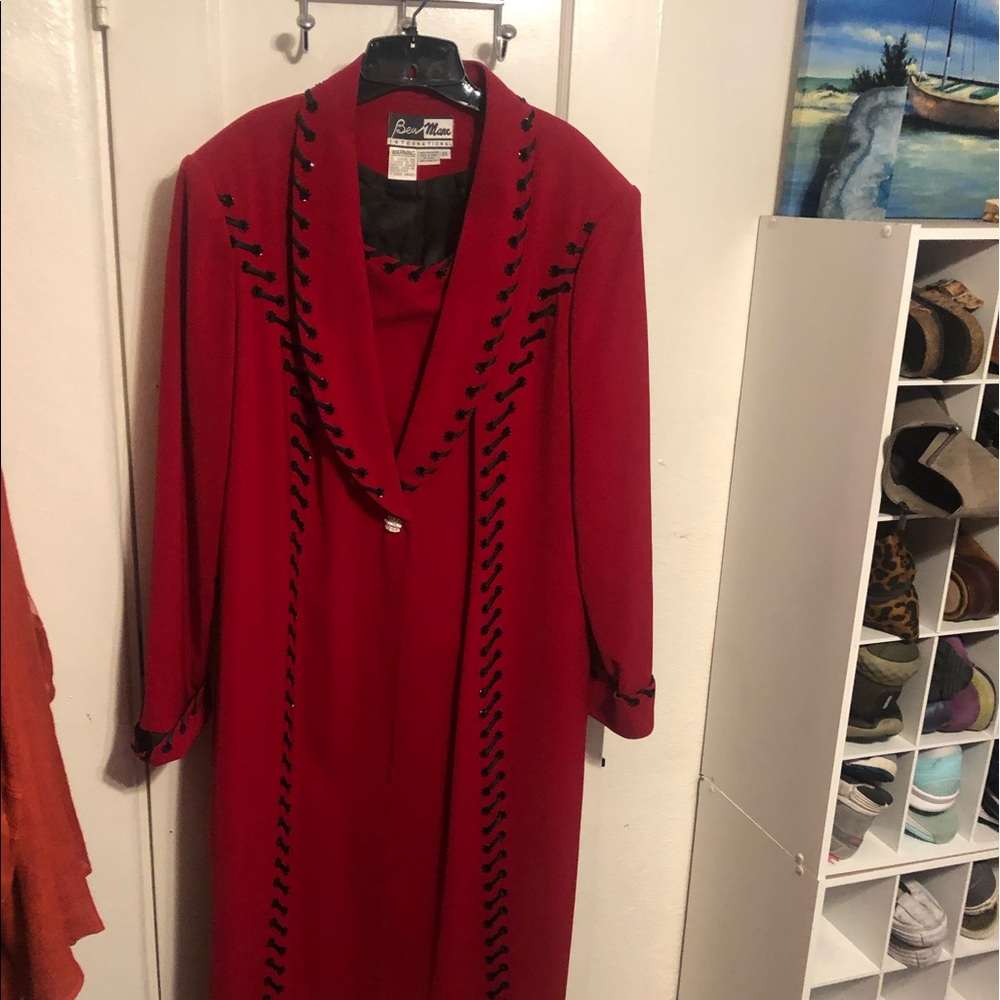 Red suit- ready for holidays! Size 20